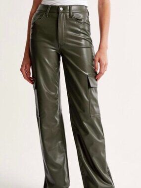 Abercrombie Fitch Vegan Leather High Rise 90s Relaxed Pants
